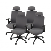 Комплект кресел АКЛАС Наос 4 шт Серый (Серый/Серый)